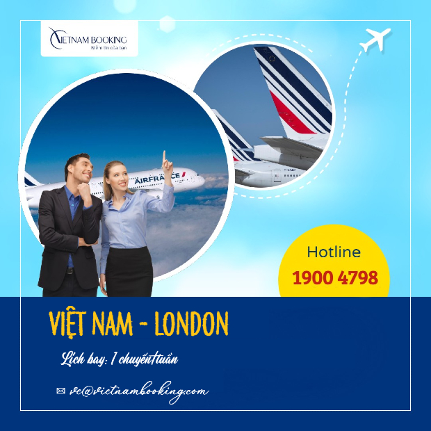 Vé máy bay từ Việt Nam đi London